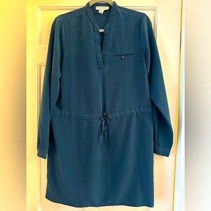 Dark Teal Shirt Dress Sz M